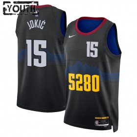 Denver Nuggets Trikot Nikola Jokic Nike 2023-24 City Edition Schwarz Swingman - Kinder